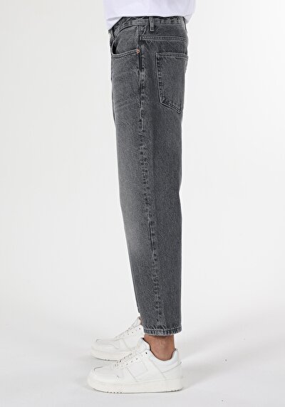 Image de 057 Milas Pantalon Gris   En  Loose Relaxed Fit Homme