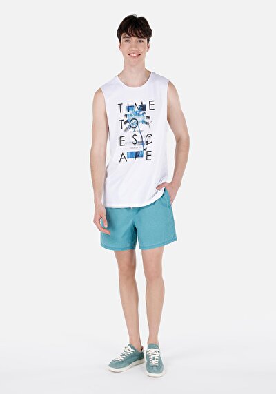 Image de Short De Bain Bleu Slim Fit  Homme