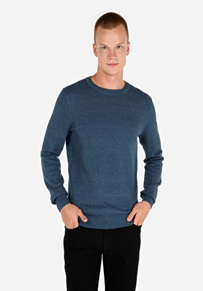 Image de Pull Bleu Regular Fit Homme