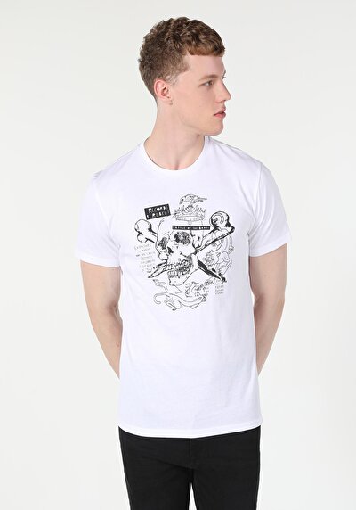 Image de T-shirt À Manches Courtes Blanc Regular Fit  Homme