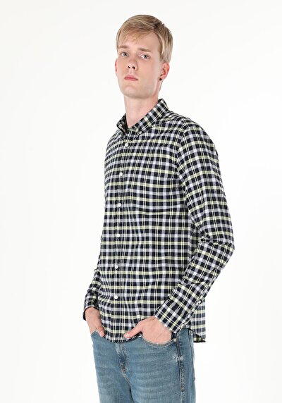 Image de Chemise À Manches Longues Marine Homme