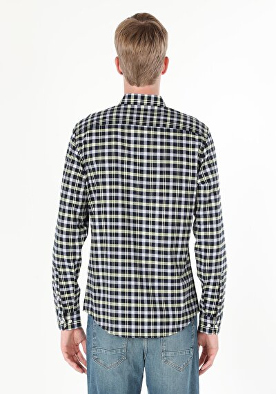 Image de Chemise À Manches Longues Marine Homme