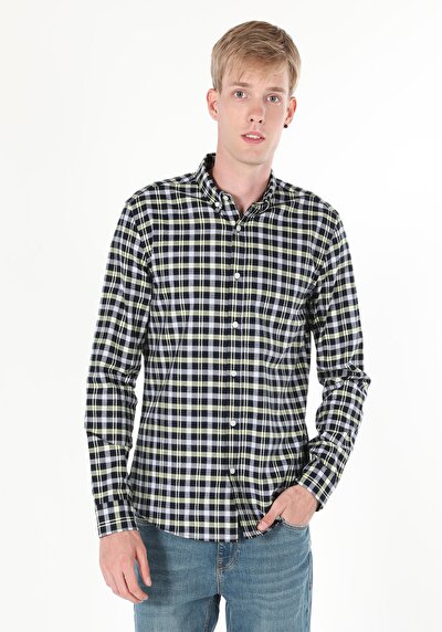 Image de Chemise À Manches Longues Marine    Homme