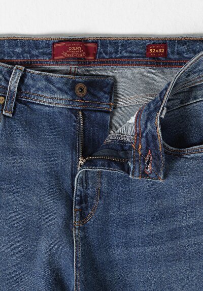Afficher les détails de 067 Jack Pantalon Bleu   En  Regular Fit Homme