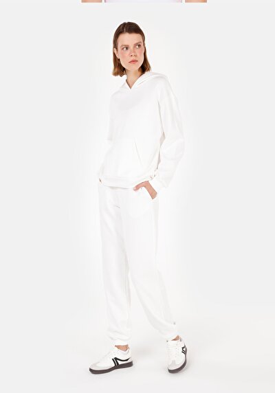 Image de Pantalon De Survêtement Blanc Regular Fit Femme