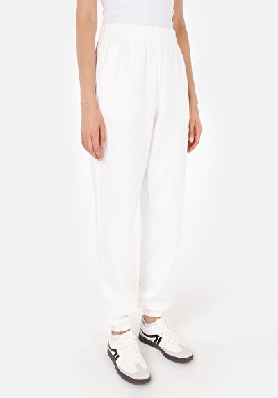 Afficher les détails de Pantalon De Survêtement Blanc Regular Fit Femme