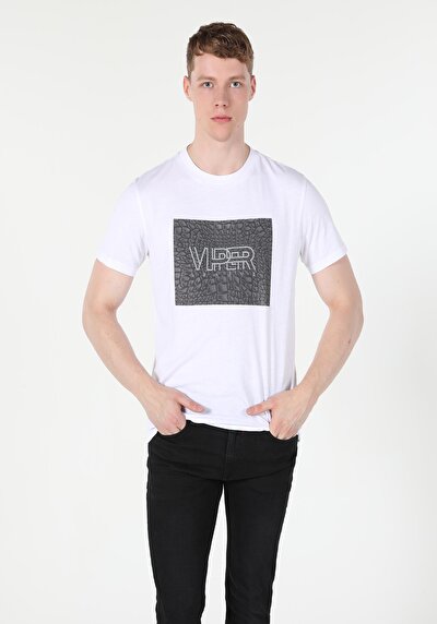 Image de T-shirt À Manches Courtes Blanc Regular Fit  Homme