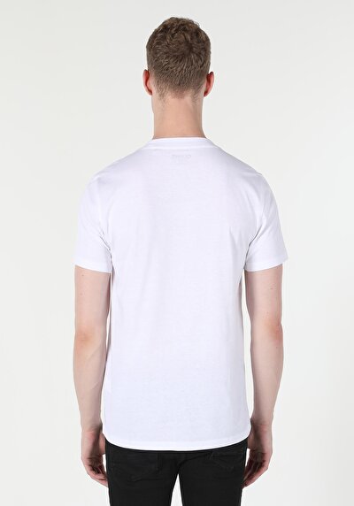Image de T-shirt À Manches Courtes Blanc Regular Fit Homme