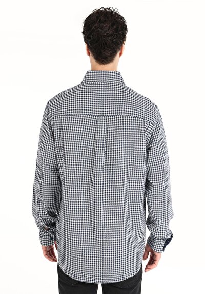 Image de Chemise À Manches Longues Marine    Homme