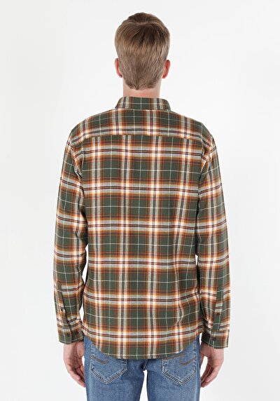 Image de Chemise À Manches Longues Kaki    Homme