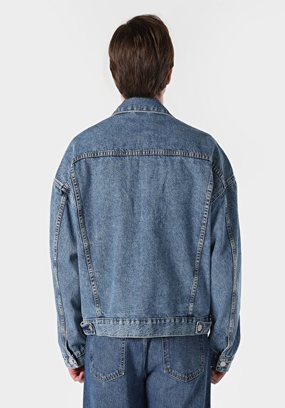 Afficher les détails de Veste De Blazer Bleu Oversize Fit   Homme