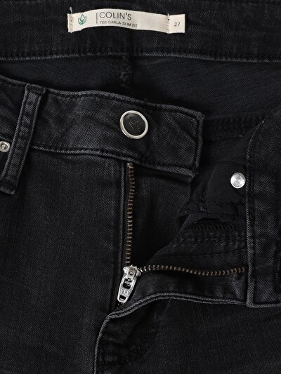 Afficher les détails de 703 Carla Pantalon Noir   En  Slim Fit Femme