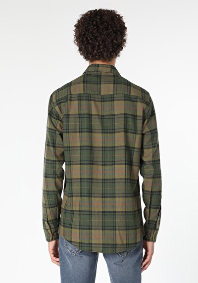 Image de Chemise À Manches Longues Kaki Regular Fit   Homme