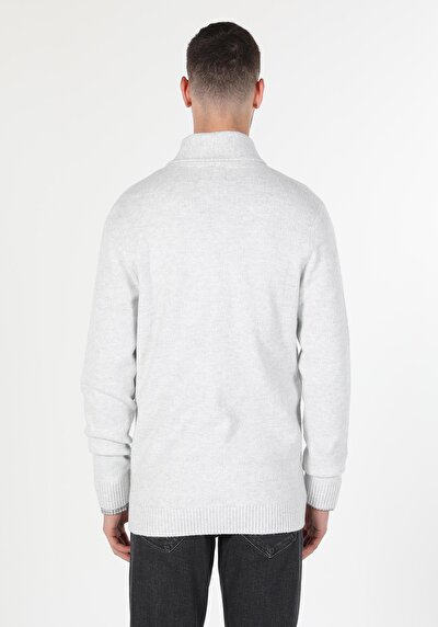 Afficher les détails de Cardigan Tricot Blanc Slim Fit Homme