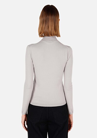 Image de Pull Gris Slim Fit Manches Longues  Femme