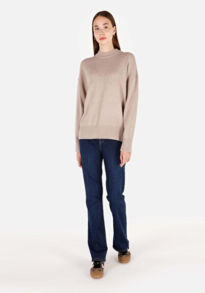 Image de Pull Beige Regular Fit Manches Longues  Femme