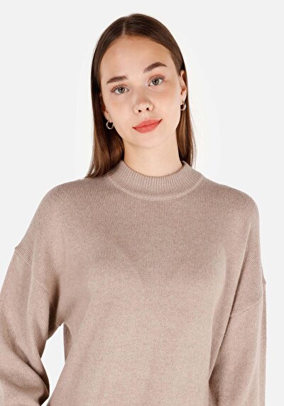 Image de Pull Beige Regular Fit Manches Longues  Femme