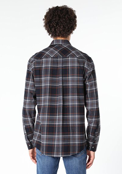 Image de Chemise À Manches Longues Anthracite Regular Fit   Homme