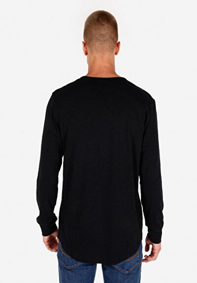 Image de T-shirt À Manches Longues Noir Regular Fit  Homme