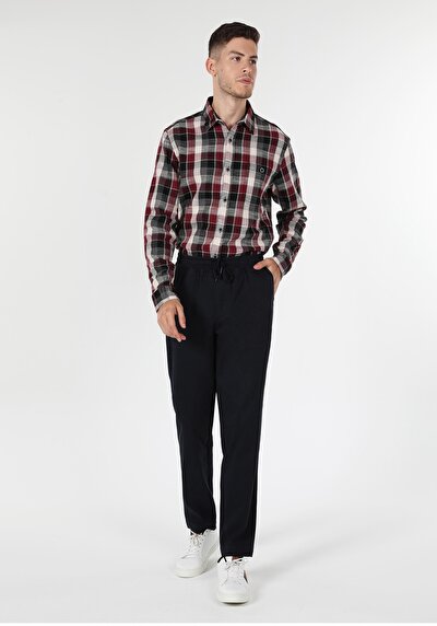 Image de Pantalon Marine Düz Paça  En  Baggy Fit Homme