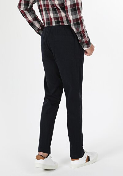 Image de Pantalon Marine Düz Paça  En  Baggy Fit Homme