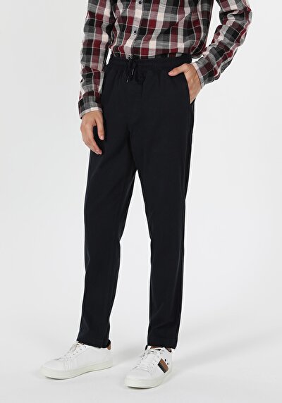 Image de Pantalon Marine Düz Paça  En  Baggy Fit Homme