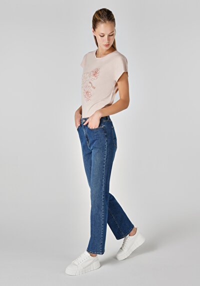 Image de 792 Mila Pantalon Denim Straight Leg  En  Regular Fit Femme