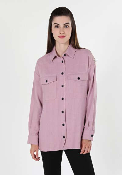 Image de Chemise À Manches Longues Rose Femme