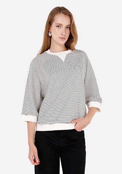 Image de T-shirt À Manches Longues Blanc Regular Fit  Femme