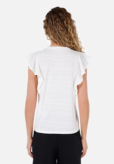 Image de T-shirt À Manches Courtes Blanc Regular Fit Jakarli Femme