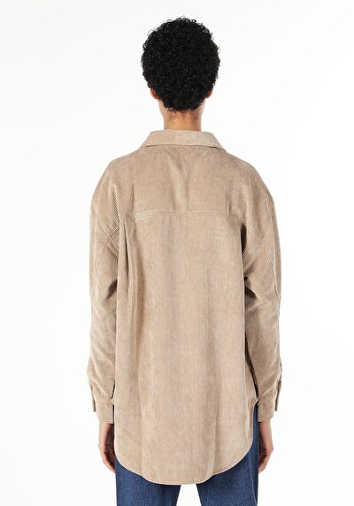 Image de Chemise À Manches Longues Beige    Femme