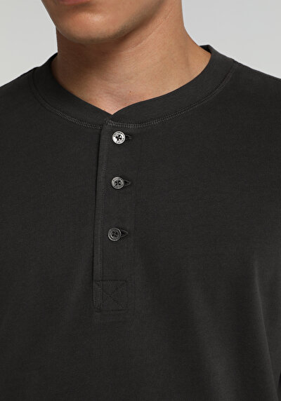 Image de T-shirt À Manches Longues Anthracite Slim Fit Homme