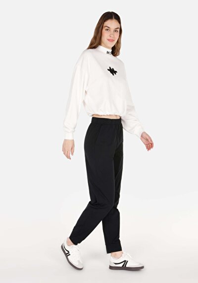 Afficher les détails de Pantalon De Survêtement Noir Regular Fit Femme