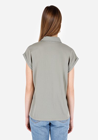 Image de T-shirt À Manches Courtes Vert Regular Fit  Femme