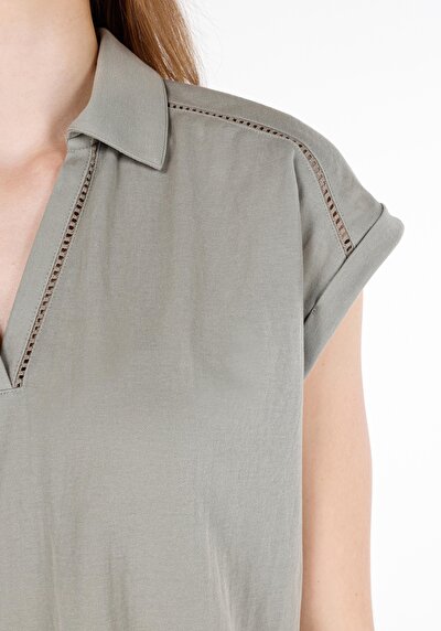 Image de T-shirt À Manches Courtes Vert Regular Fit  Femme