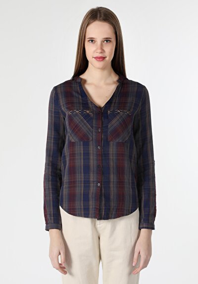 Afficher les détails de Chemise À Manches Longues Marine    Femme