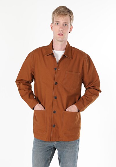 Image de Chemise À Manches Longues Marron    Homme