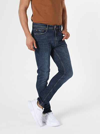Afficher les détails de 035 Ryan Pantalon Marine Slim Leg  En  Skinny Fit Homme