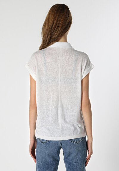 Image de T-shirt À Manches Courtes Blanc Regular Fit Femme
