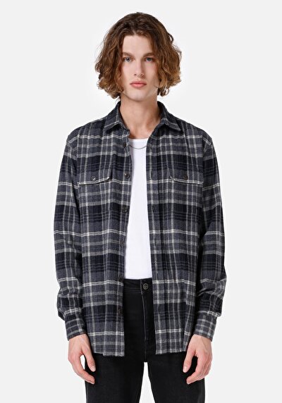 Image de Chemise À Manches Longues Anthracite    Homme