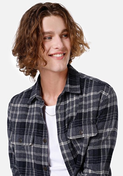 Image de Chemise À Manches Longues Anthracite    Homme