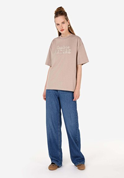 Image de T-shirt À Manches Courtes Comfort Fit Imprimé Femme