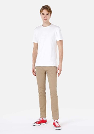 Image de Pantalon Marron Straight Leg Low Rise En Chino Straight Fit Homme