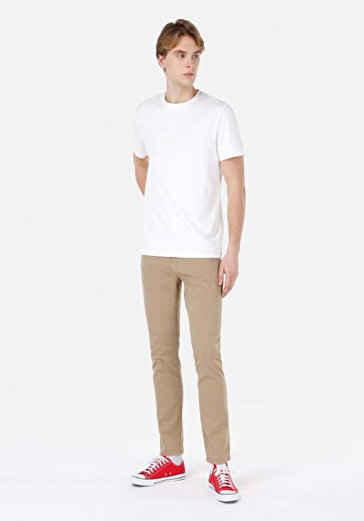 Image de Pantalon Marron Straight Leg Low Rise En Chino Straight Fit Homme