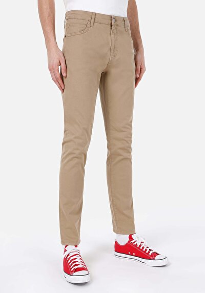 Image de Pantalon Marron Straight Leg Low Rise En Chino Straight Fit Homme