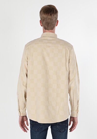 Image de Chemise À Manches Longues Blanc Comfort Fit   Homme