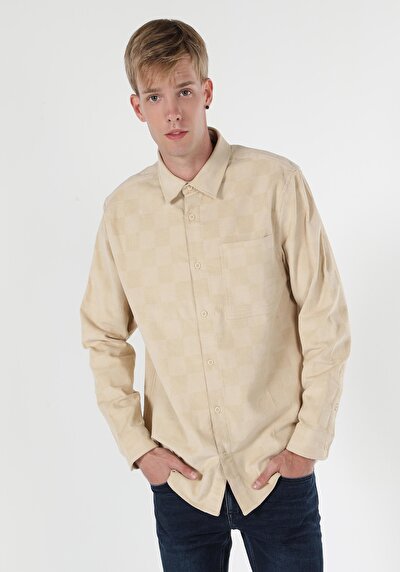 Image de Chemise À Manches Longues Blanc Comfort Fit Homme