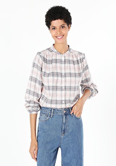 Afficher les détails de Chemise À Manches Longues Rose Regular Fit   Femme