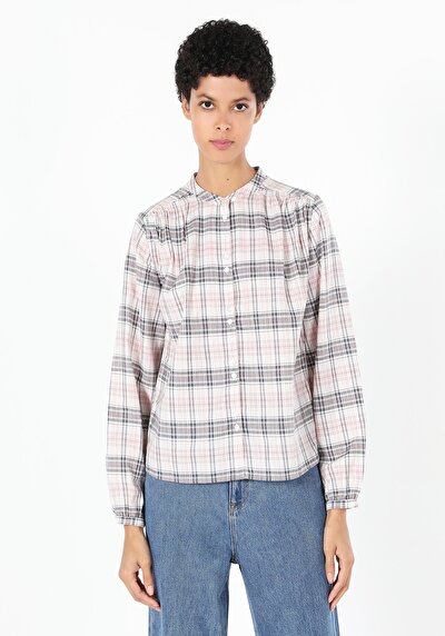 Afficher les détails de Chemise À Manches Longues Rose Regular Fit   Femme