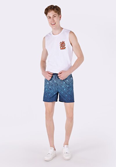 Image de Short De Bain Marine Slim Fit Doublé Homme